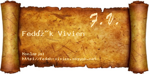 Fedák Vivien névjegykártya