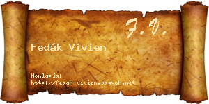 Fedák Vivien névjegykártya